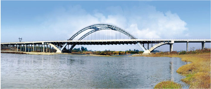 公司修建的溫江金馬河特大橋